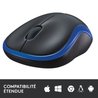 Logitech Wireless Optical Mouse - M185 Blau