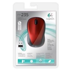 Logitech Wireless Optical Mouse - M235 Rot