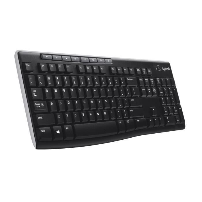 LOGITECH K270 Kabellose Tastatur - Azerty - PC / Mac - Schwarz