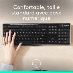 LOGITECH K270 Kabellose Tastatur - Azerty - PC / Mac - Schwarz