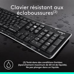 LOGITECH K270 Kabellose Tastatur - Azerty - PC / Mac - Schwarz