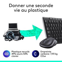 Juego de teclado y mouse LOGITECH MK270 - Inalámbrico - AZERTY