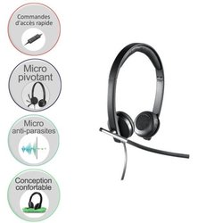 Cuffie con microfono stereo USB Logitech H650e