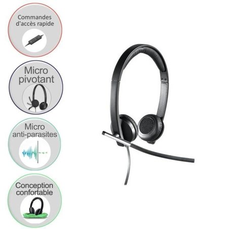 Logitech H650e USB stereo microphone headset
