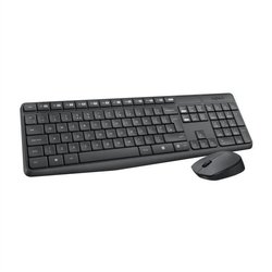 Kit de teclado y mouse LOGITECH MK235 - Inalámbrico - AZERTY - Recepto