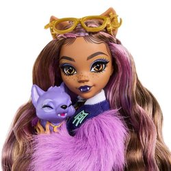 Monster High-Clawdeen Wolf-pop met halvemaanvormige hond en accessoire