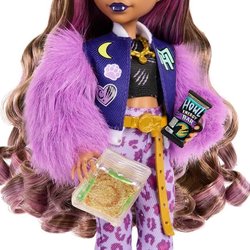 Monster High-Clawdeen Wolf-pop met halvemaanvormige hond en accessoire