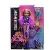 Monster High-Clawdeen Wolf-pop met halvemaanvormige hond en accessoire