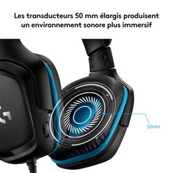 LOGITECH G432 Cuffie da gioco cablate con audio surround 7.1