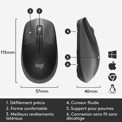 LOGITECH - M190 Wireless Mouse Schwarz