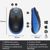 LOGITECH - M190 Blue Wireless Mouse