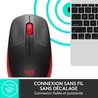 LOGITECH - Ratón inalámbrico rojo M190