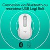 Souris - Sans fil - Logitech - Signature M650 - Blanc - Droitier