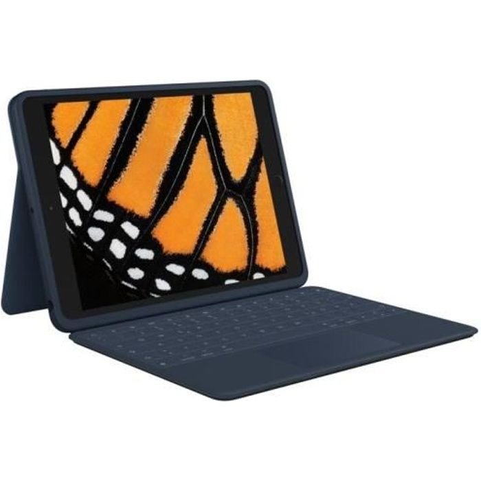 Custodia con tastiera - Logitech Rugged Combo 3 Touch - Per iPad 7a, 8
