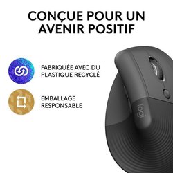 Logitech Lift Ergonomic Vertical Wireless Mouse, Bluetooth oder Logi B