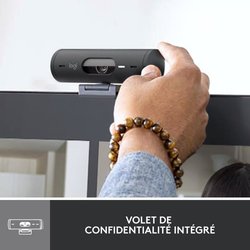 Logitech - BRIO 500 HD Webcam con Auto Expo - Graphite