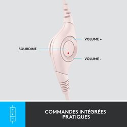 Logitech H390 Casco con cable estéreo con micrófono antibuidad, USB -A
