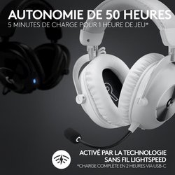 Logitech G PRO X 2 Draadloze Bluetooth Gaming PC-headset Wit
