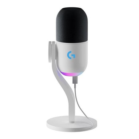 Ein Premium-RGB-Gaming-Mikrofon mit LIGHTSYNC-Technologie, einer benut