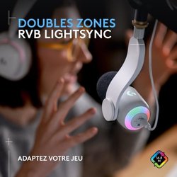 Ein Premium-RGB-Gaming-Mikrofon mit LIGHTSYNC-Technologie, einer benut