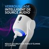 Ein Premium-RGB-Gaming-Mikrofon mit LIGHTSYNC-Technologie, einer benut
