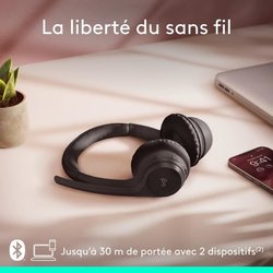 Auricolare - Wireless - Logitech - Zona 300 - Nero