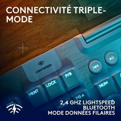 Gaming keyboard - wireless - Logitech G - G915 X - Tactile switch - AZ