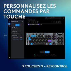Clavier gamer - Sans fil - Logitech G - G915 X - AZERTY - Switch click