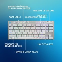 Tastiera da gioco - wireless - Logitech G - G915 TKL X - Interruttore 