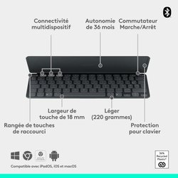 Tastiera portatile - Wireless - Logitech - Keys-To-Go 2 - per Tablet -
