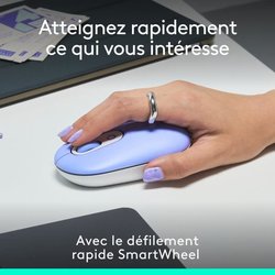 Mouse - Wireless - Logitech - Pop Mouse - Lilac