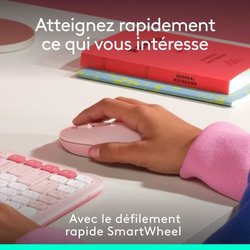 Maus  Kabellos  Logitech  Pop Mouse  Rosa