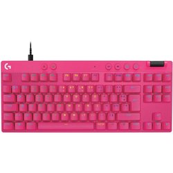 Teclado para juegos con cable Logitech G Pro X TKL Rapid, AZERTY, rosa