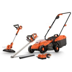 Pack BRUSHLESS 20V lawn mower 33cm cutting length + trimmer + hedge tr