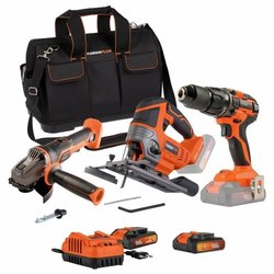 Pack de 3 Herramientas - DOBLE POTENCIA - 20 V - Amoladora Angular + T