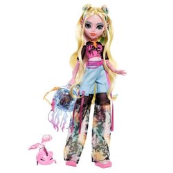 Monster High-Lagoona Blue Doll-Puppe mit Tier und Zubehör HXH75