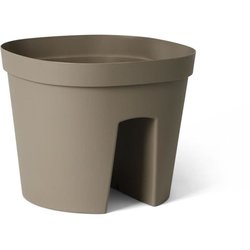 Balustradentopf - GARDEN ID Smile - Taupe 30 cm - Passt sich an alle B