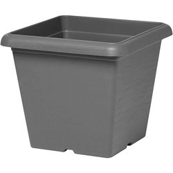 Pot de fleurs carré - GARDEN ID - Teramo noir-anthracite - 40 x 35 cm 