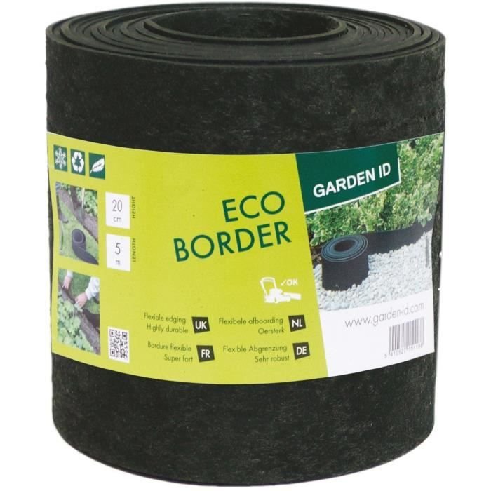 Bordure de jardin en caoutchouc recyclé - GARDEN ID Eco Border - 5 m H