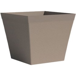 Square pot - GARDEN ID - Green Care Impact Taupe - 29 x 26 cm - 10-yea