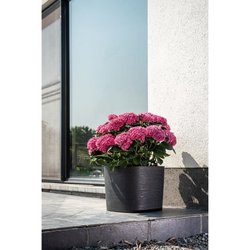 Vaso con riserva d acqua - GARDEN ID Respect - Nero-Anth 40 x 40 cm - 