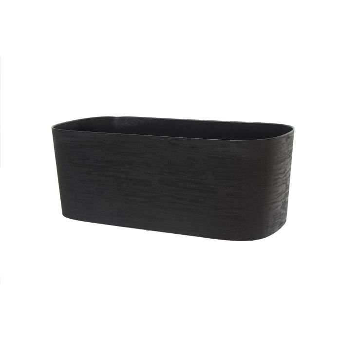 Fioriera + riserva d acqua - GARDEN ID Respect - Nero-Anth 50 x 17 cm 