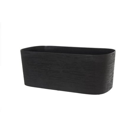 Fioriera + riserva d acqua - GARDEN ID Respect - Nero-Anth 50 x 17 cm 