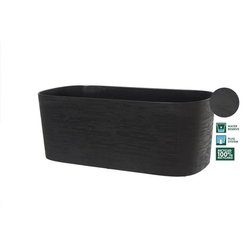 Fioriera + riserva d acqua - GARDEN ID Respect - Nero-Anth 50 x 17 cm 