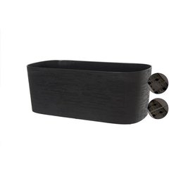 Fioriera + riserva d acqua - GARDEN ID Respect - Nero-Anth 50 x 17 cm 