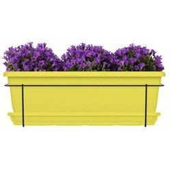 Kit fioriera con supporto in metallo e vassoio - GARDEN ID Relax - Fil