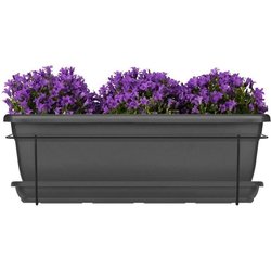 Kit fioriera con supporto in metallo e vassoio - GARDEN ID Relax - Ant