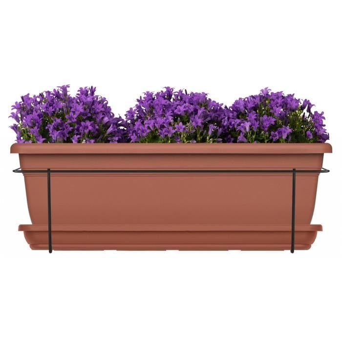 Plantenbakset met metalen steun en bakje - GARDEN ID Relax - Terra. 50