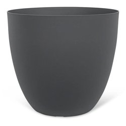 Vaso da fiori - GARDEN ID - Phoenix Antracite - 38 x 34 cm - 100% Rici