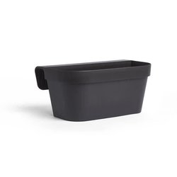 Planter + hook - GARDEN ID Star - Black-Anth 50 x 21 cm - Easy fixing 